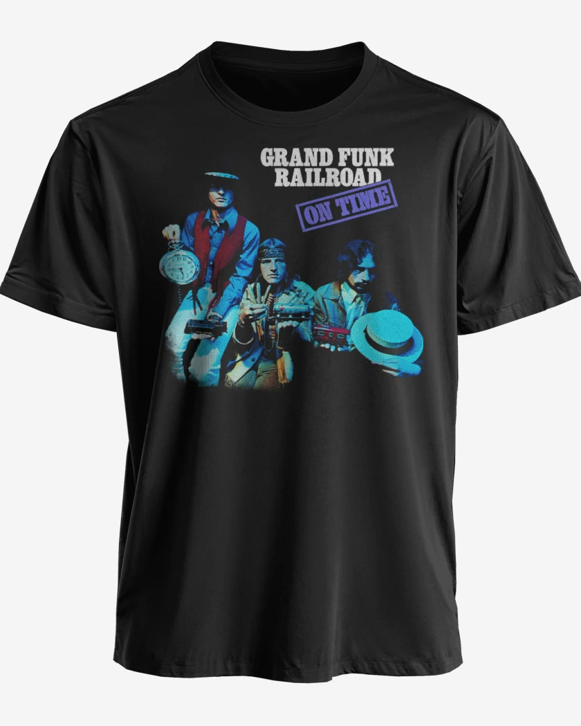 Polera premium Negro de Grand Funk On Time