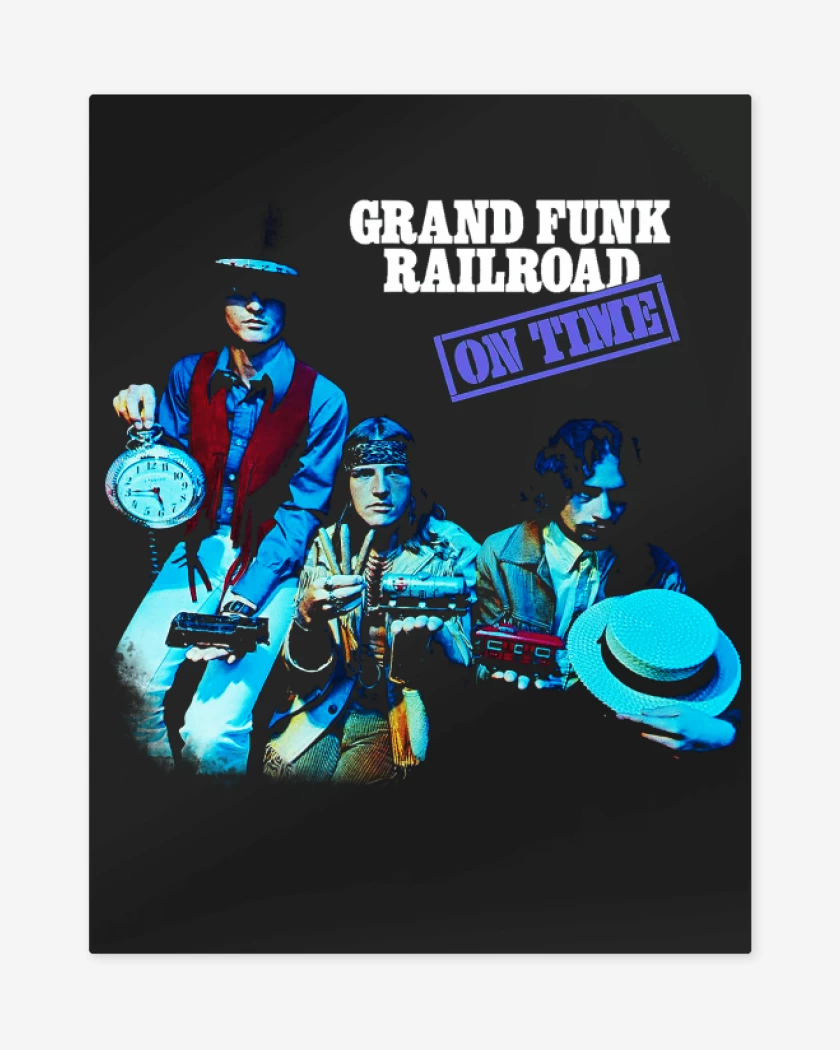 Print metalico Negro de Grand Funk On Time
