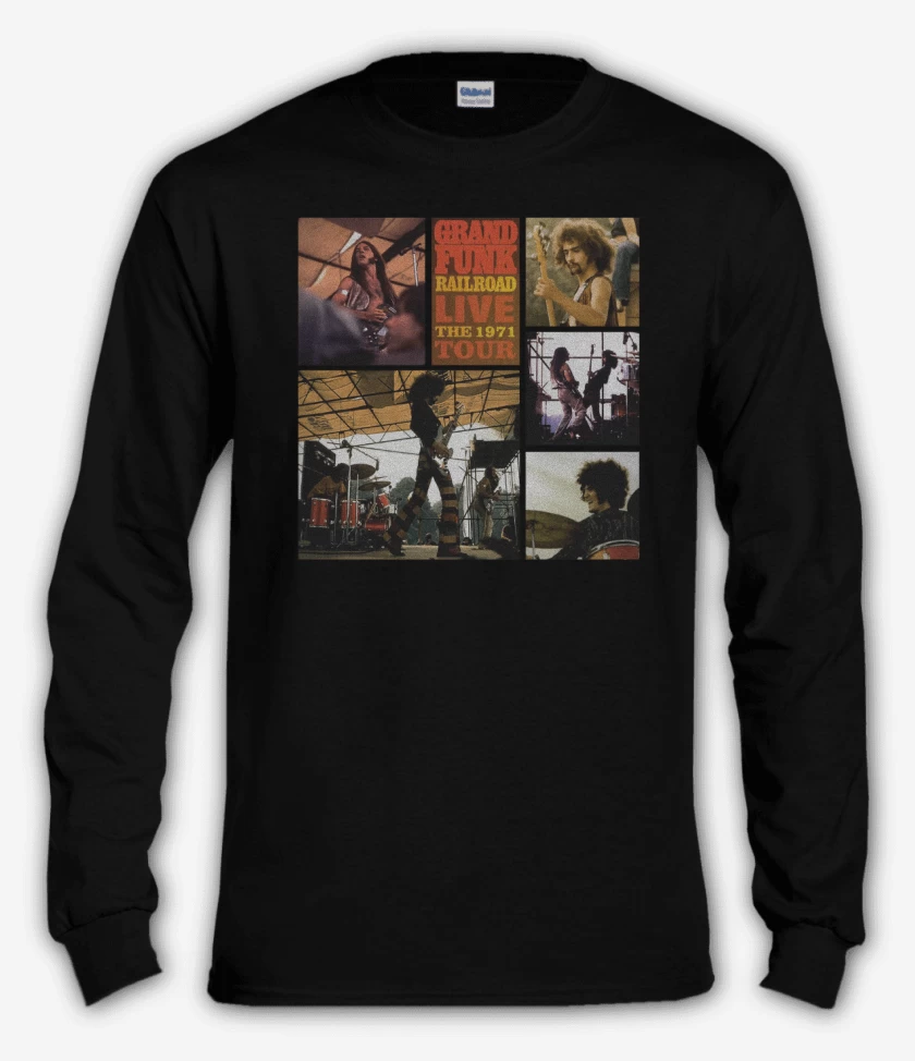 Polera manga larga Negro de Grand Funk The 1971 Tour