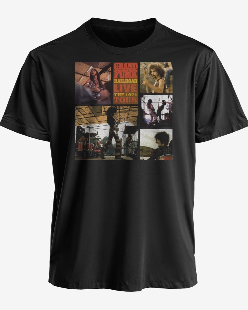 Polera premium Negro de Grand Funk The 1971 Tour