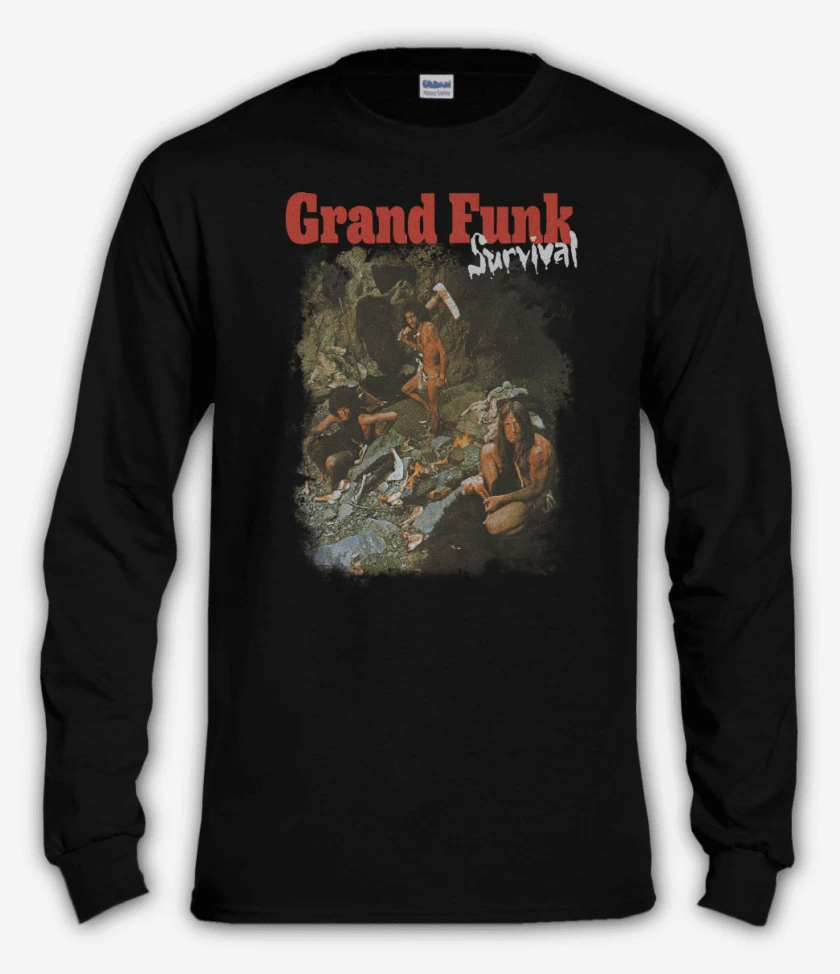 Polera manga larga Negro de Grand Funk Survival
