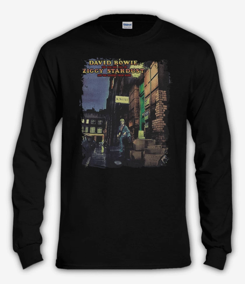 Polera manga larga Negro de Ziggy Stardust