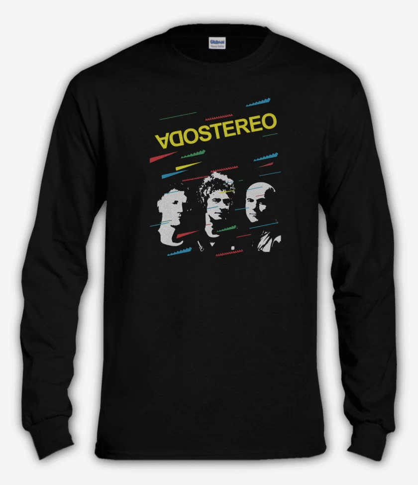 Polera manga larga Negro de Soda Stereo
