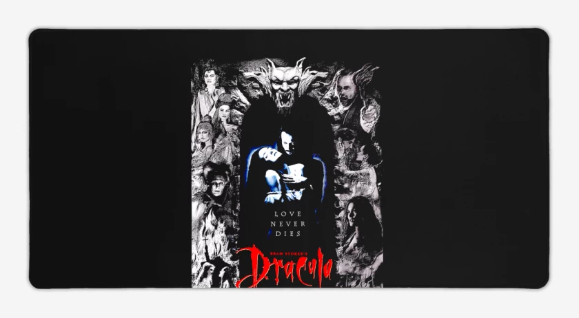 Mouse pad Gamer Negro de Bram Stroker Dracula
