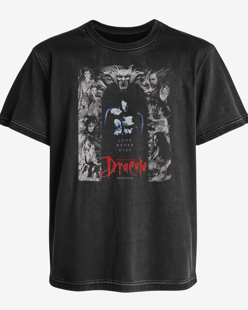 Polera desgastada Negro de Bram Stroker Dracula