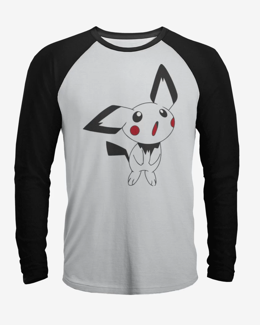 Polera Raglan Blanco / Negro de Pichu