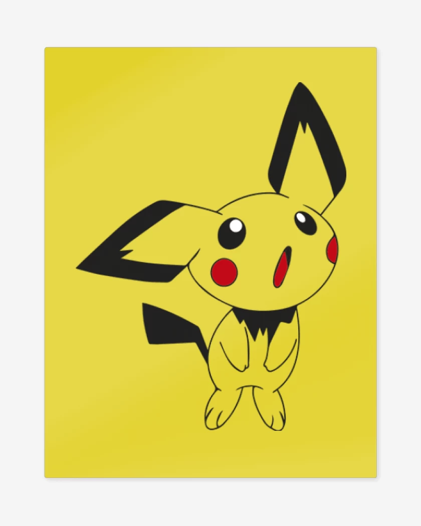 Print metalico Amarillo de Pichu