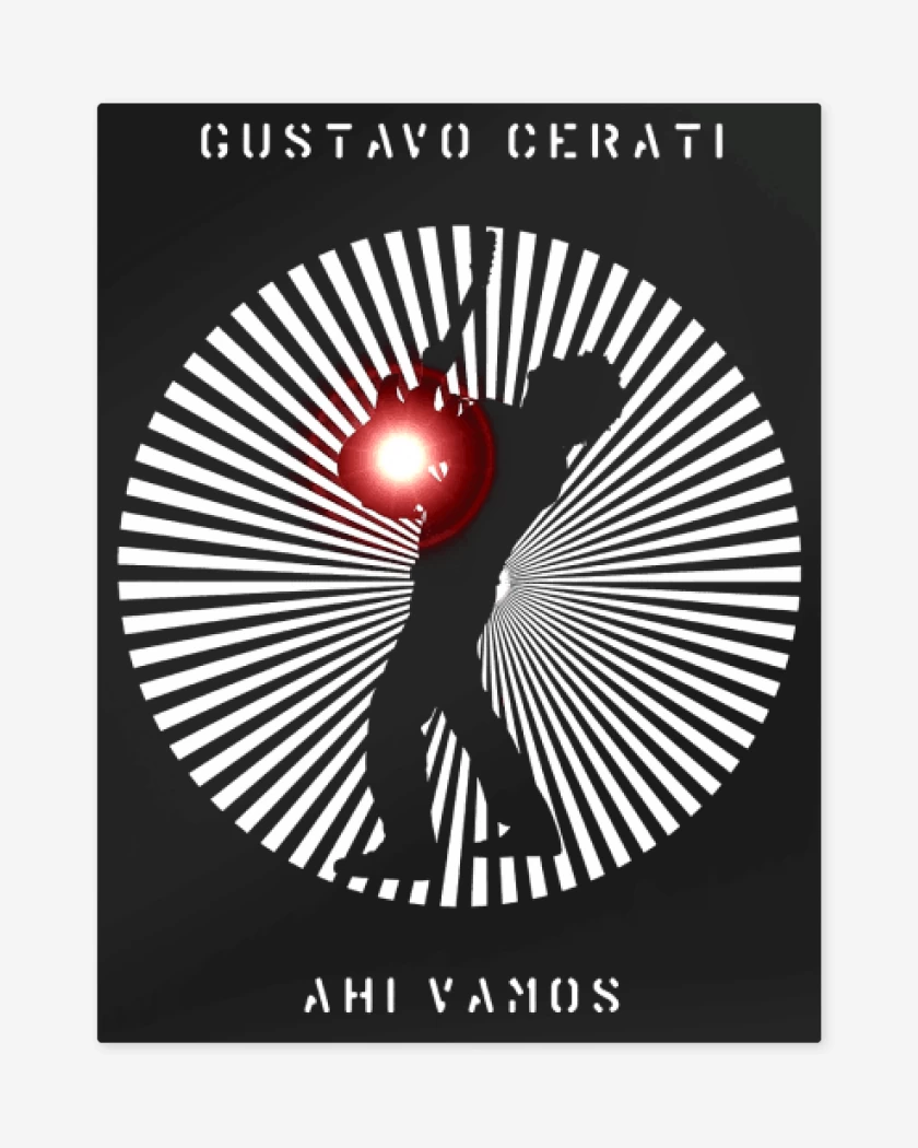 Print metalico Negro de Cerati ahi vamos