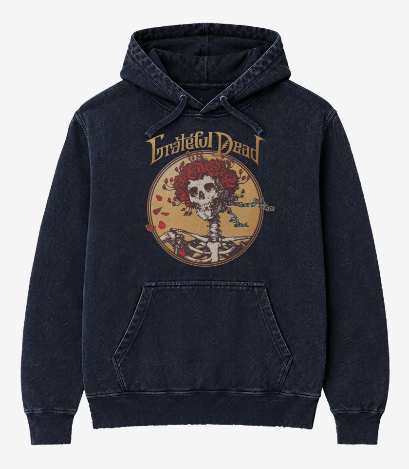 Poleron Canguro Acid Wash Azul Marino de Grateful Dead 2