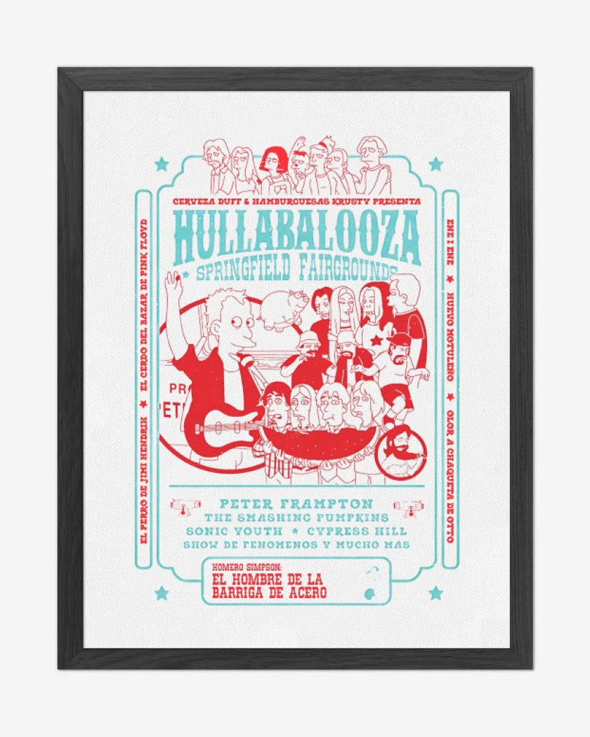 Cuadro decorativo Blanco de Simpsons Hullabalooza