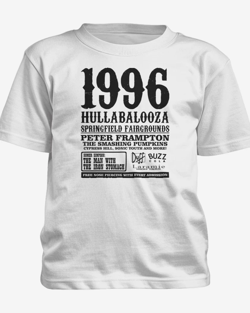 Polera de niño Blanco de 1996 Hullabalooza