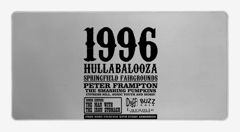 Mouse pad Gamer 1996 Hullabalooza