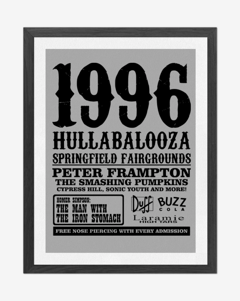 Cuadro decorativo Gris Melange de 1996 Hullabalooza