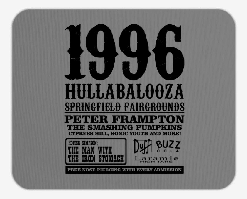 Mousepad 1996 Hullabalooza