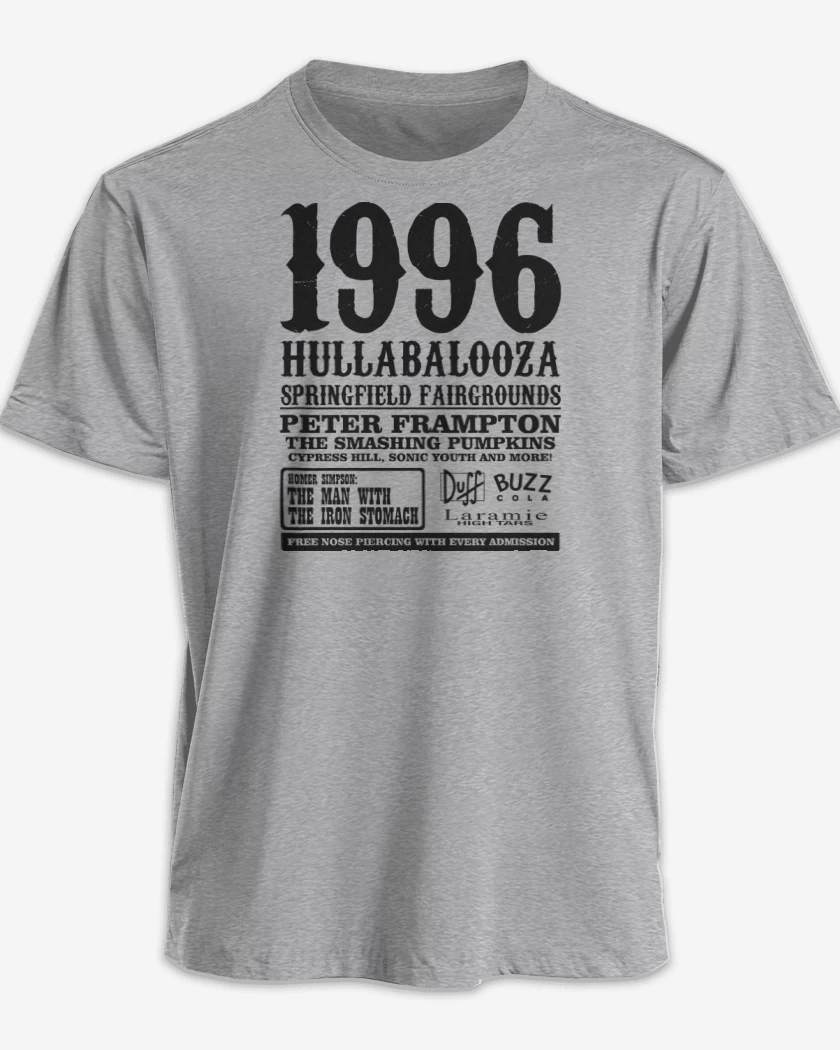 Polera premium Gris Melange de 1996 Hullabalooza