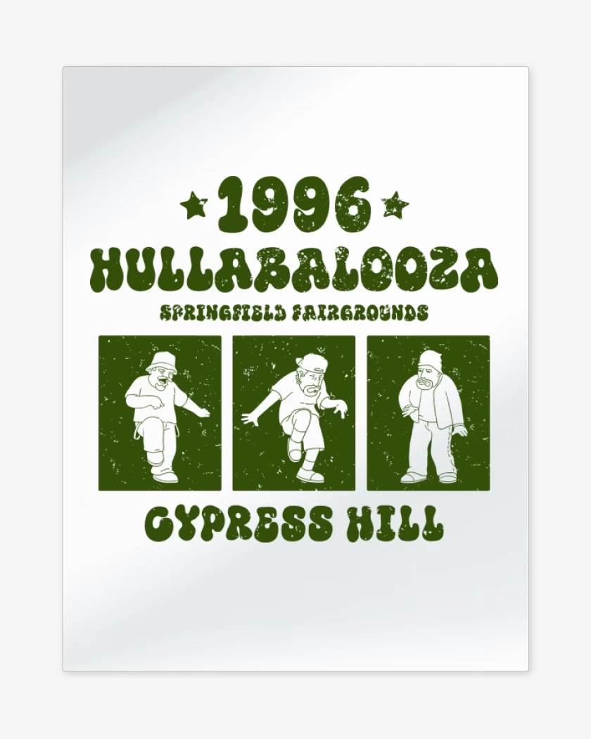 Print metalico Blanco de Cypress Hill Hulla