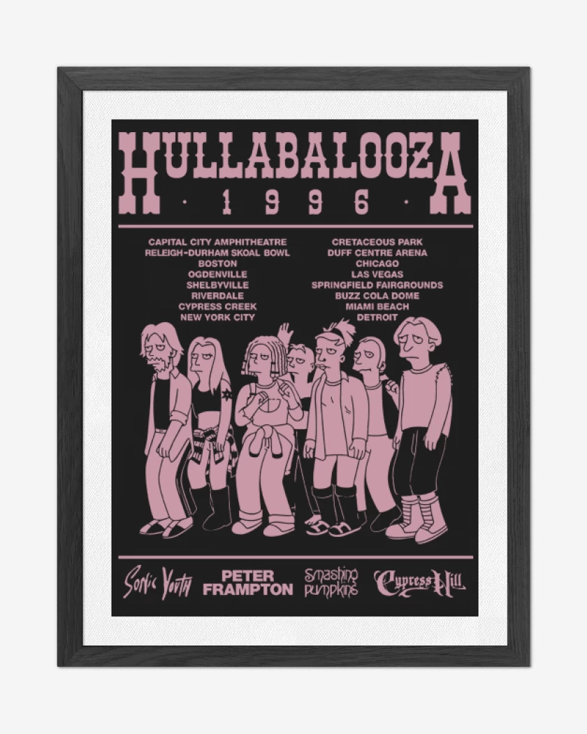 Cuadro decorativo Negro de Hullabalooza Springfield 