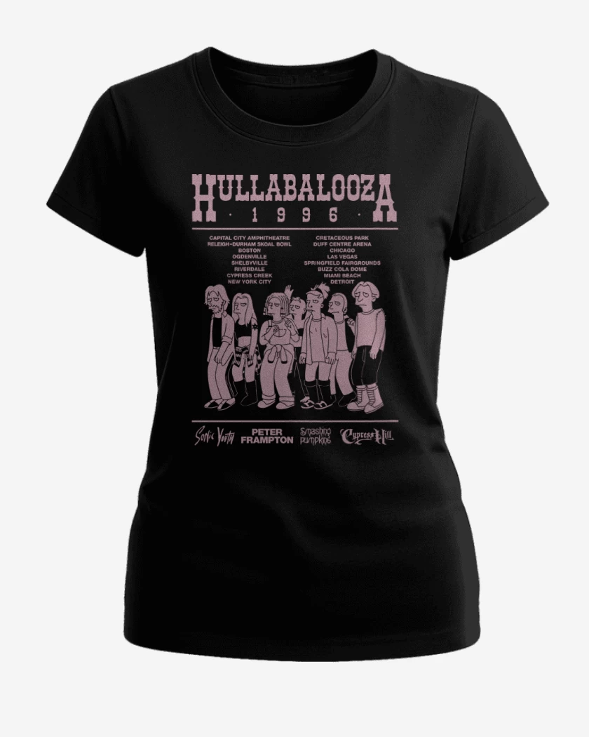 Polera de Mujer Negro de Hullabalooza Springfield 