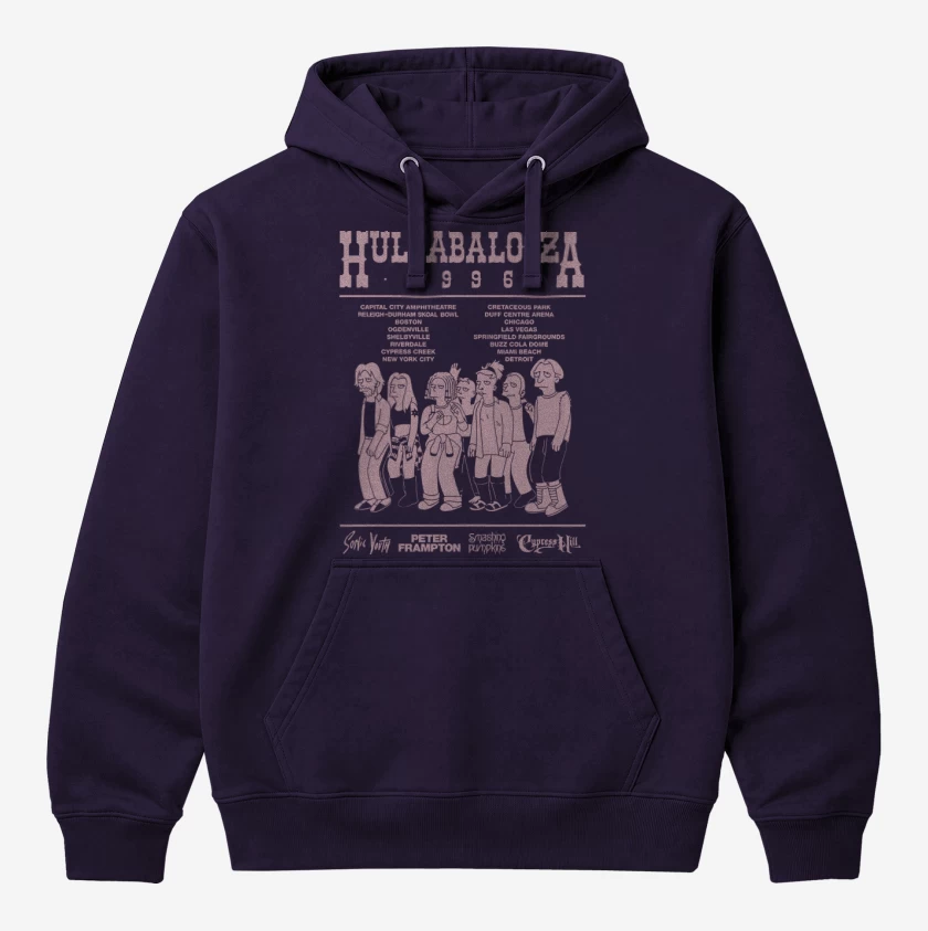 Polerón Canguro Morado de Hullabalooza Springfield 