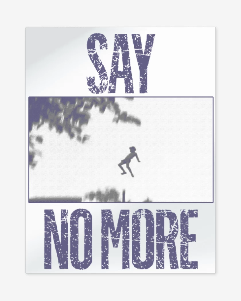 Print metalico Blanco de Say no more