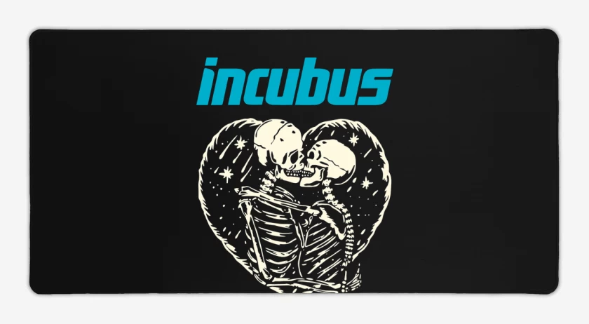 Mouse pad Gamer Negro de Incubus Calaveras