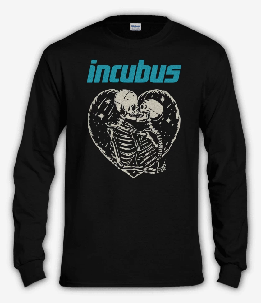 Polera manga larga Negro de Incubus Calaveras