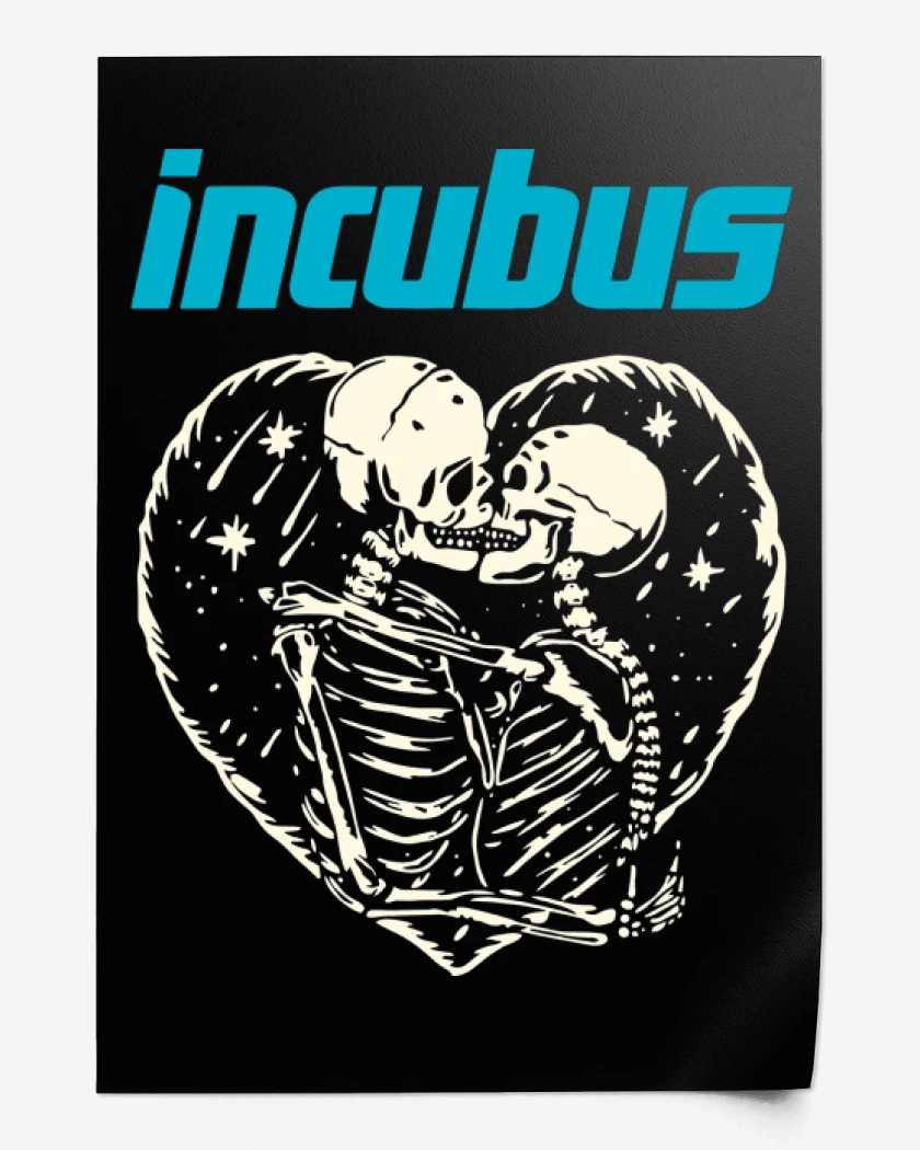 Print Negro de Incubus Calaveras