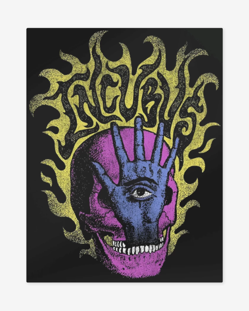 Print metalico Negro de Incubus Mano