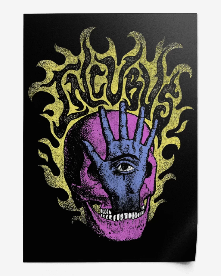 Print Negro de Incubus Mano