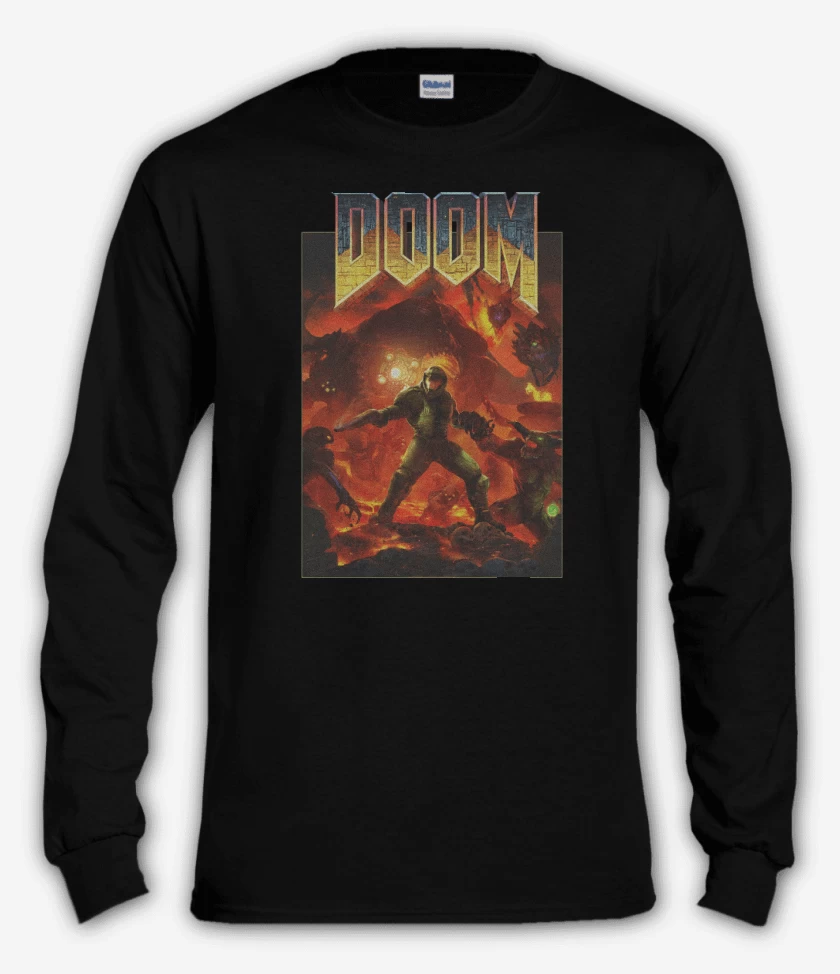 Polera manga larga Negro de Doombringer 2016