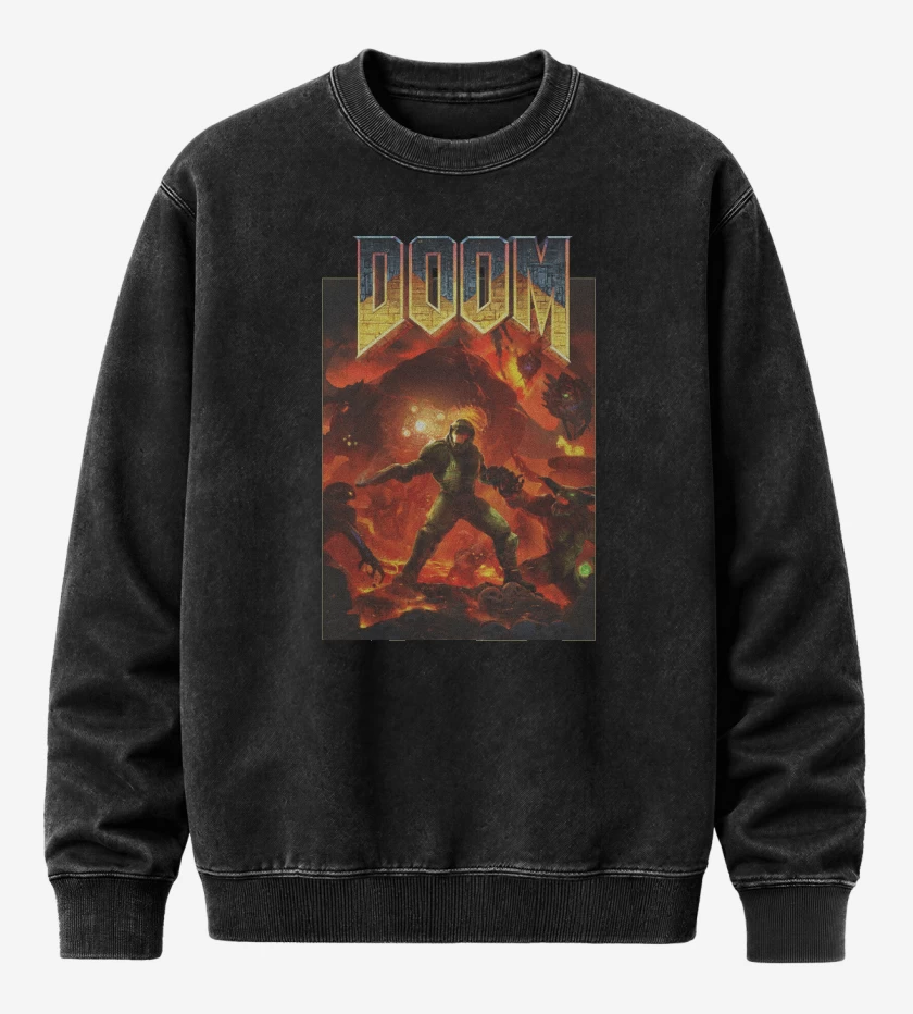 Poleron Polo Acid Wash Negro de Doombringer 2016