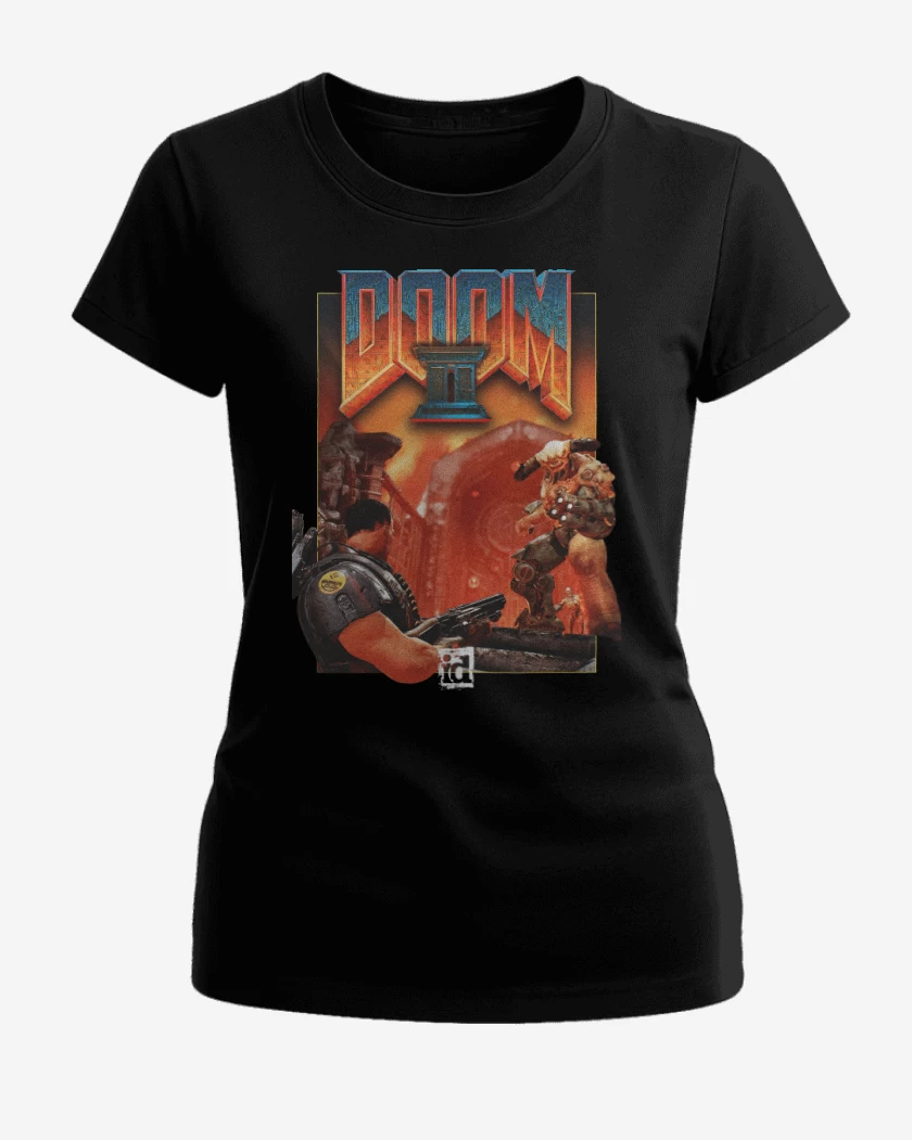 Polera de Mujer Negro de Doom Hell on Earth