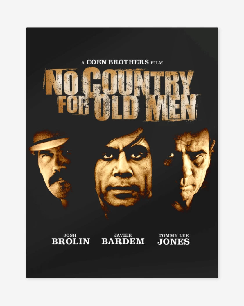 Print metalico Negro de No country for old men 2