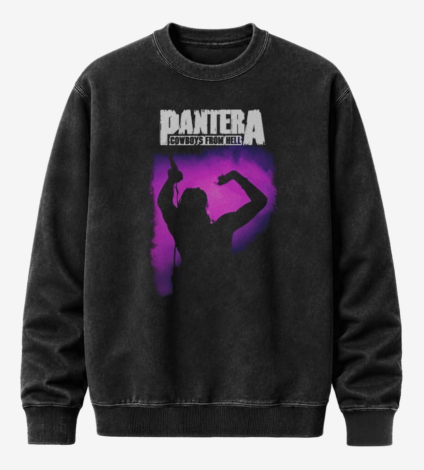 Poleron Polo Acid Wash Negro de Pantera Anselmo