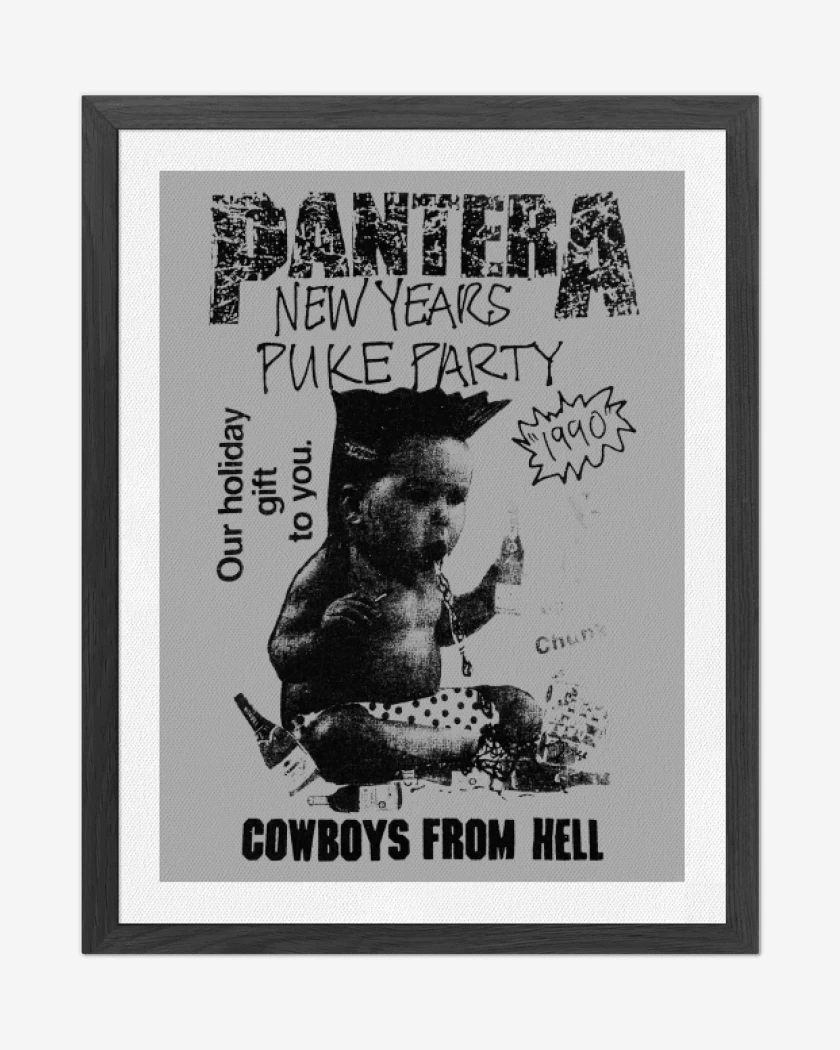 Cuadro decorativo Gris Melange de Pantera New Year Puke Party