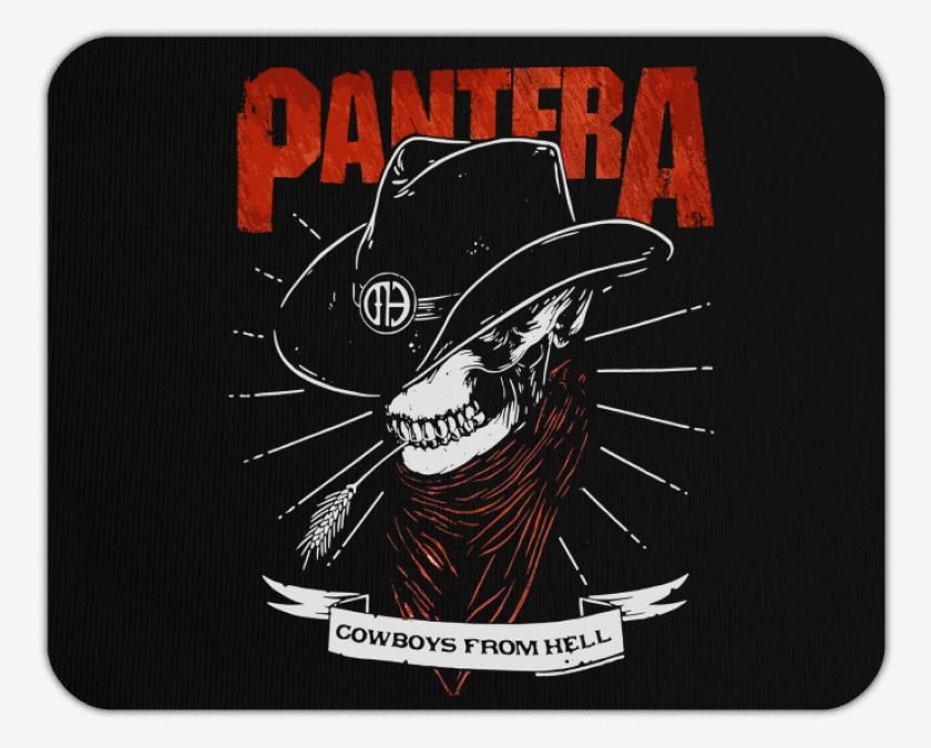 Mousepad Negro de Pantera Vaquero