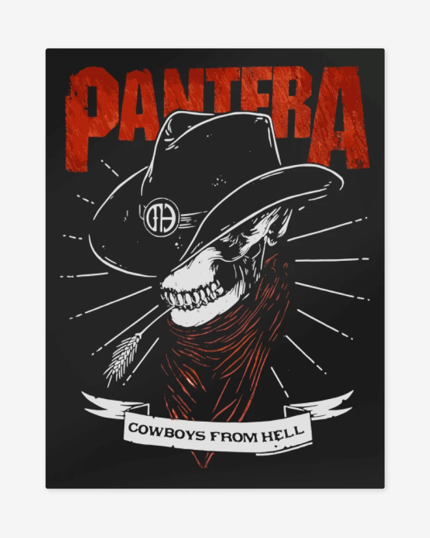Print metalico Negro de Pantera Vaquero