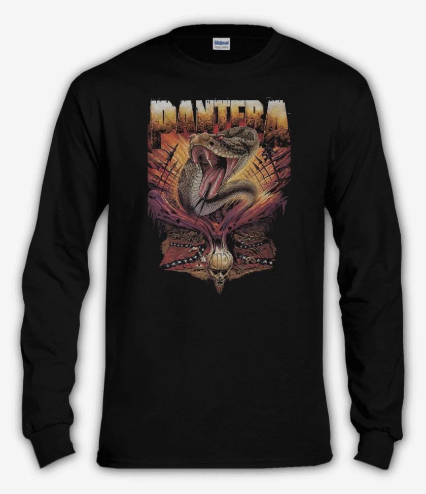 Polera manga larga Negro de Pantera Serpiente Sureña