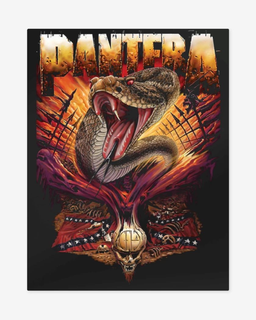 Print metalico Negro de Pantera Serpiente Sureña