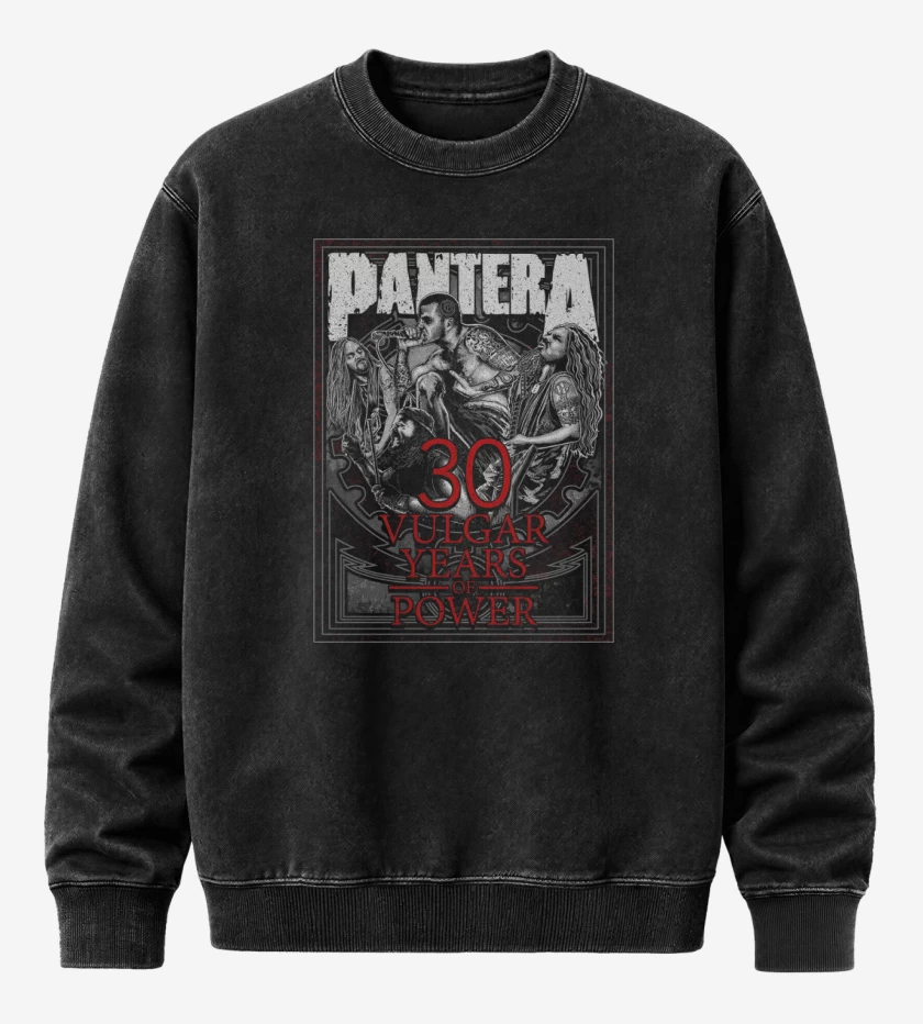 Poleron Polo Acid Wash Pantera 30 Vulgar Years