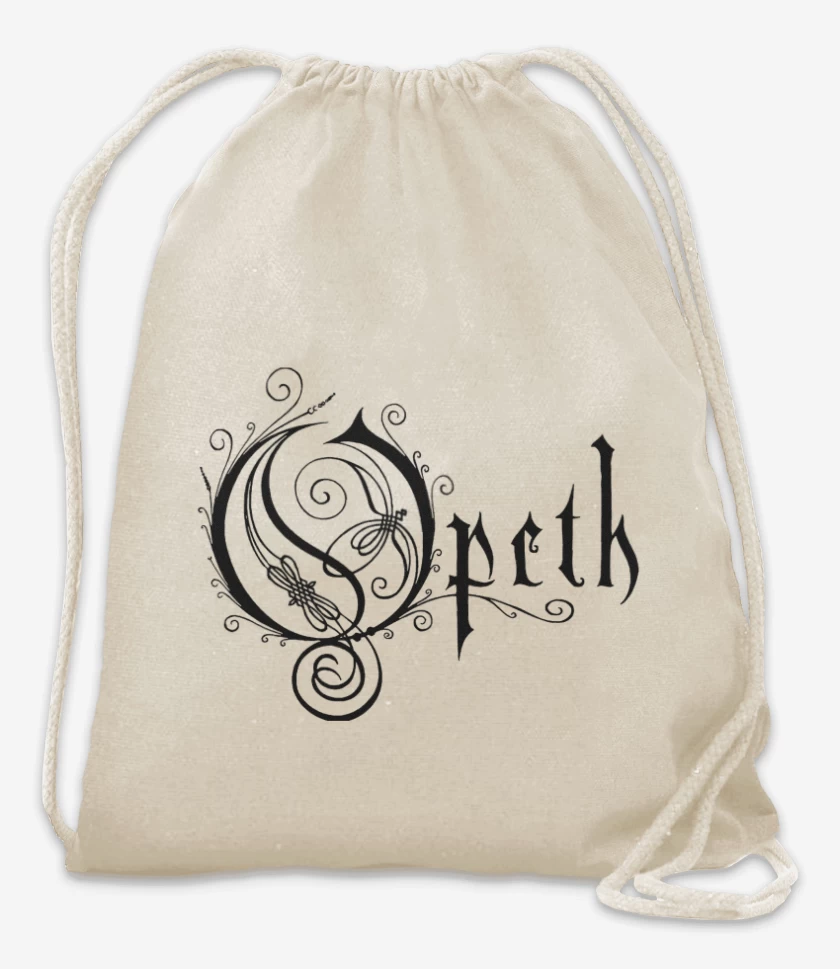 Mochila Blanco de Opeth logo