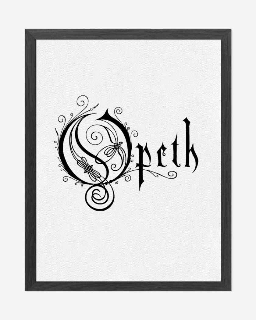 Cuadro decorativo Blanco de Opeth logo