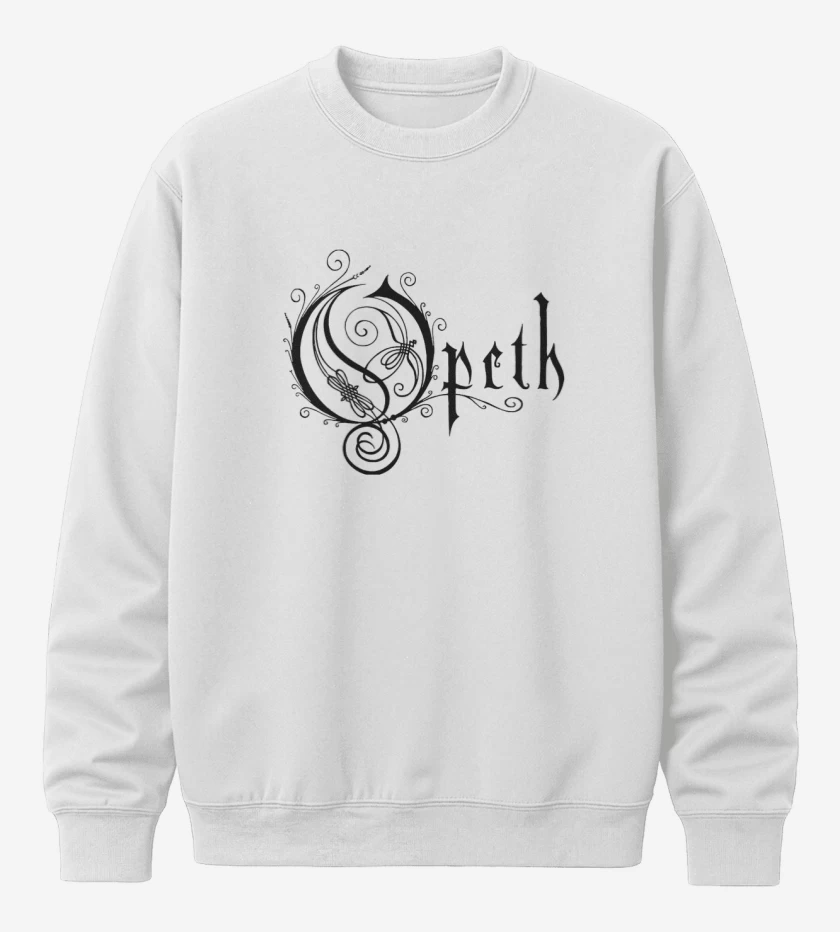 Poleron polo Blanco de Opeth logo