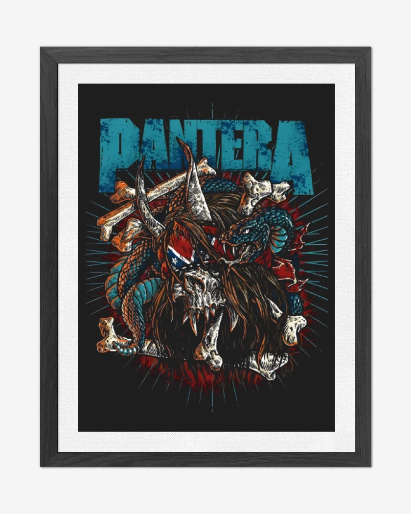 Cuadro decorativo Pantera Dimebag Skull