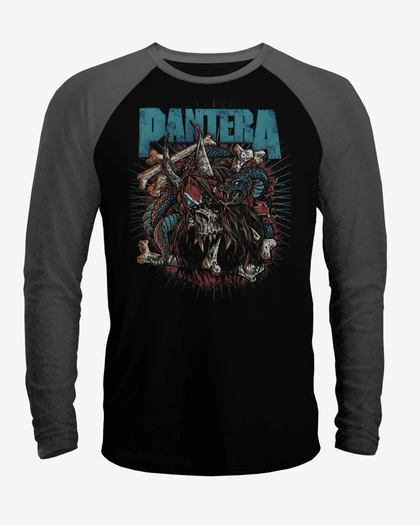 Polera Raglan Pantera Dimebag Skull