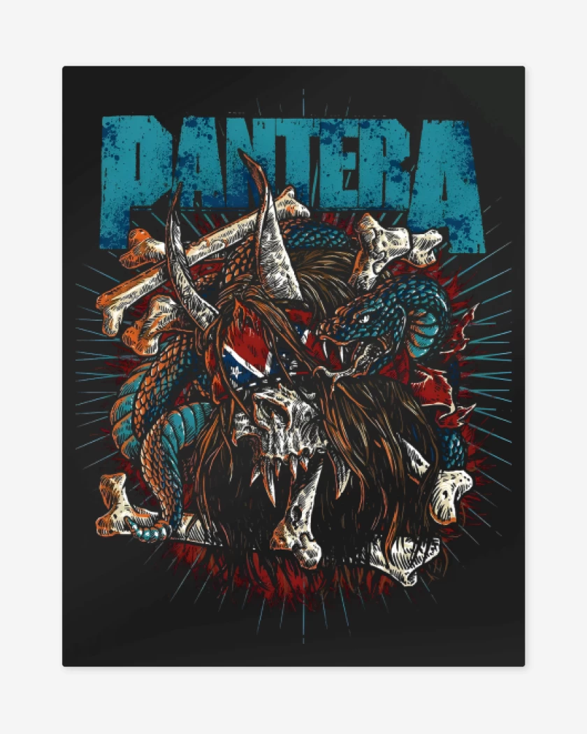 Print metalico Pantera Dimebag Skull