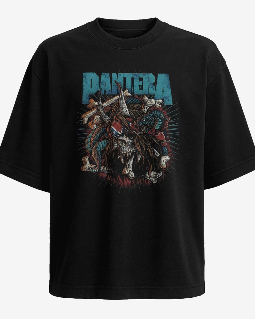 Polera Oversize Pantera Dimebag Skull
