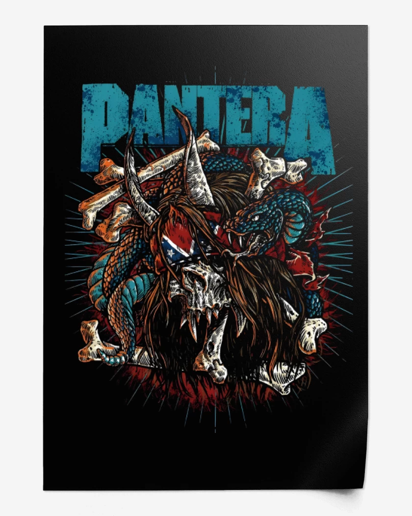 Print Pantera Dimebag Skull