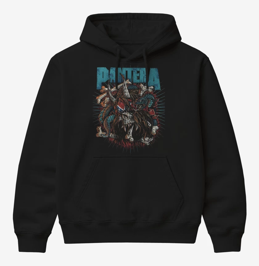 Poleron Canguro básico Pantera Dimebag Skull