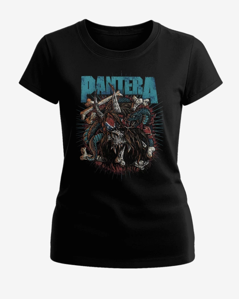 Polera de Mujer Pantera Dimebag Skull